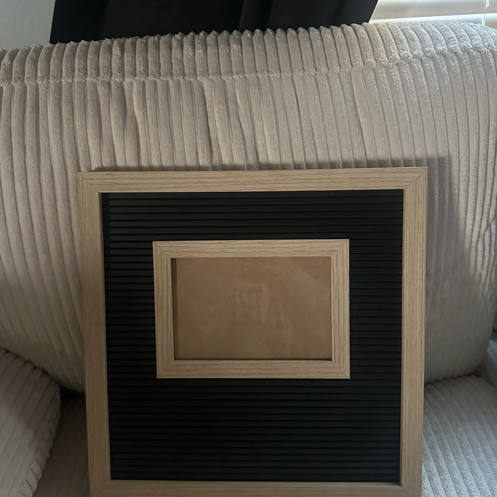 Black and Tan Letter Board with photo frame
